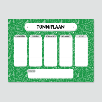 Tunniplaan “Tagasi kooli” roheline