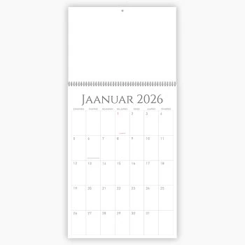 Fotokunst kalendris 2026, minimalistlik ja stiilne disain Fotoclubi jaoks.