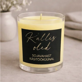 Kallis küünal, käsitöö, kodu sisustus, loov kingitus.