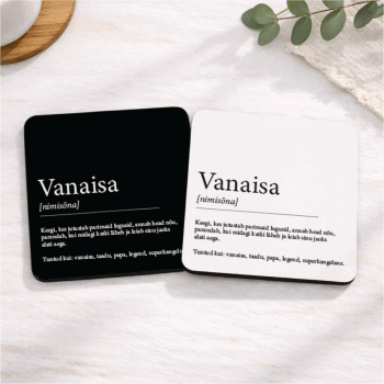 Vanaisa sõnakaart, must ja valge, pere ja vanaisaga seotud sõnad.