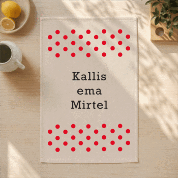 Köögirätik "Kallis ema" täpiline