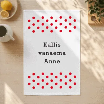 Köögirätik "Kallis vanaema" täpiline