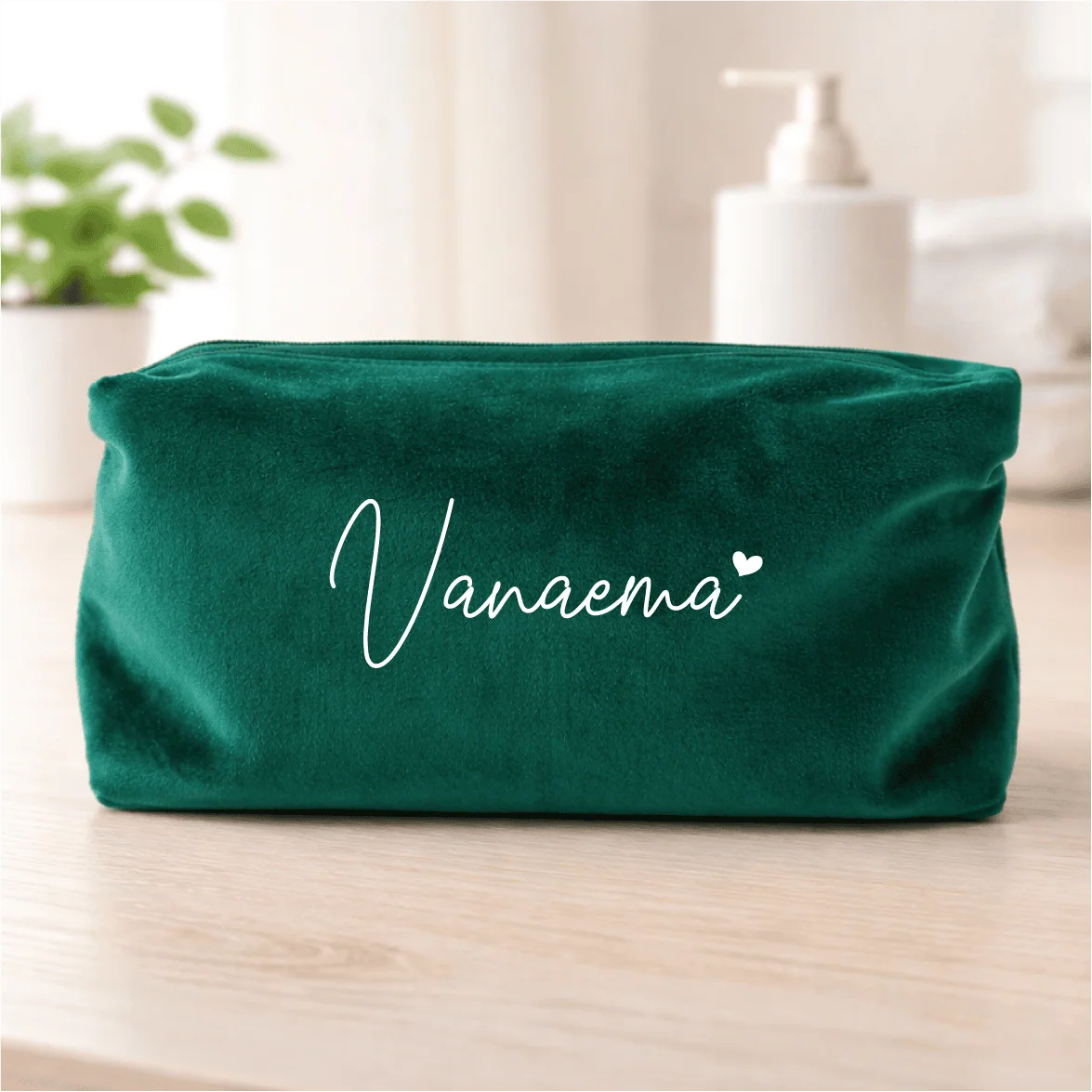 Sametist kosmeetikakott "Vanaema" südamega - Image 3