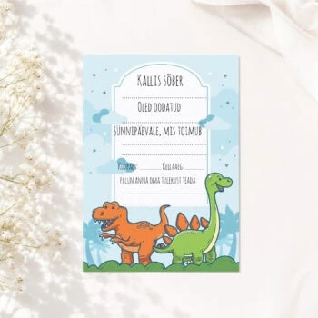 Sünnipäevakutse "Dinosaurused"