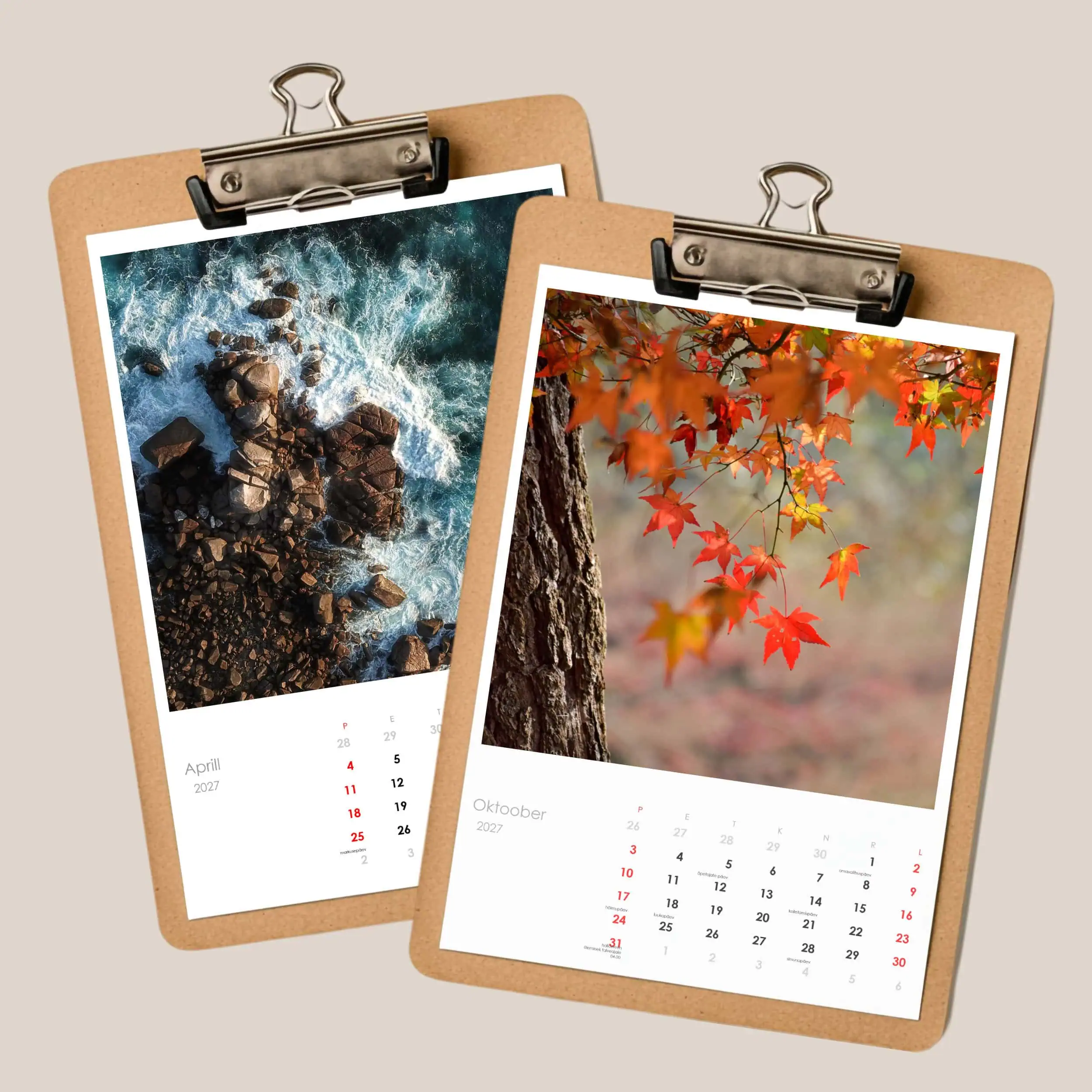 Alternative view of Clipboard kalender