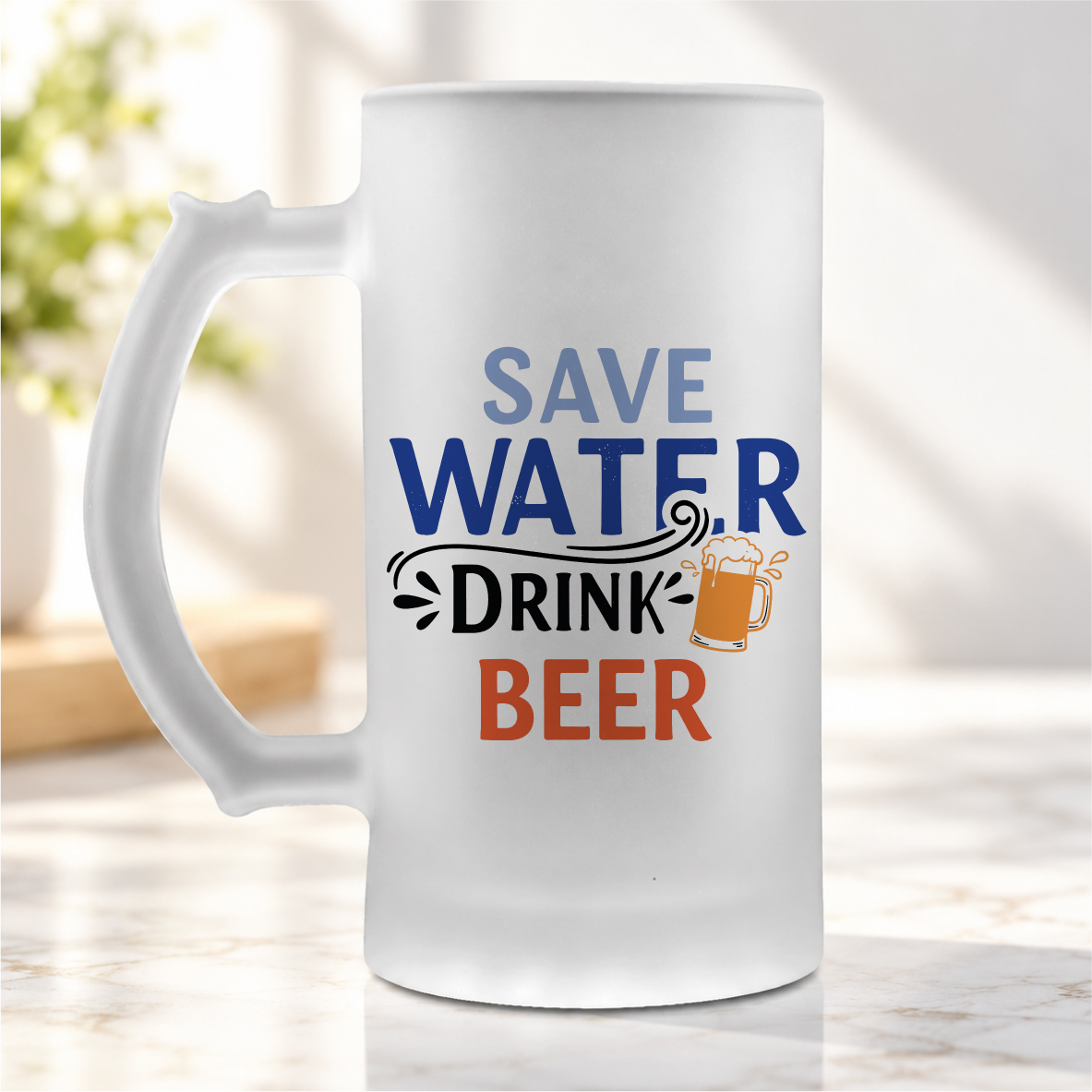 Õllekann "Save Water Drink Beer" värviline