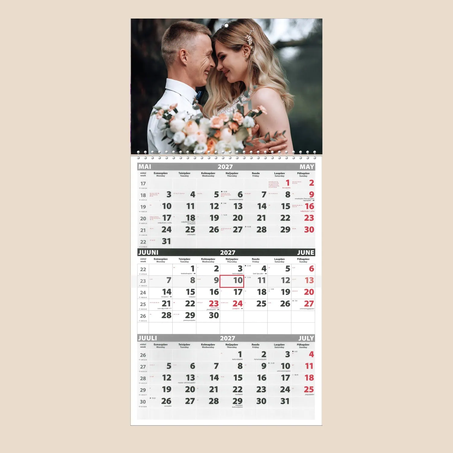 Alternative view of TRIO kalender